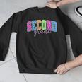 Back To School Neon Checkered Second Grade Colorful Teacher Men Graphic Sweatshirt, funny design Back To School Neon Checkered Second Grade Colorful Teacher Men Graphic Sweatshirt, funny design