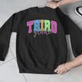 Back To School Neon Checkered Third Grade Colorful Teacher Men Graphic Sweatshirt, funny design Back To School Neon Checkered Third Grade Colorful Teacher Men Graphic Sweatshirt, funny design