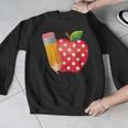 Back To School Pencil And Apple Teacher Student Men Graphic Sweatshirt, funny design