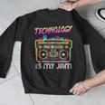 Back To School Retro Technology Is My Jam 80's Teacher Men Graphic Sweatshirt, funny design Back To School Retro Technology Is My Jam 80's Teacher Men Graphic Sweatshirt, funny design