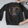 Best Teacher Ever Teacher Motivational Appreciation Men Graphic Sweatshirt, funny design