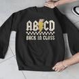 Boys Girls Teachers Rock Back To School ABCD Back In Class Men Graphic Sweatshirt, funny design Boys Girls Teachers Rock Back To School ABCD Back In Class Men Graphic Sweatshirt, funny design