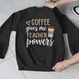 Coffee Gives Me Teacher Powers Teacher Men Graphic Sweatshirt, funny design Coffee Gives Me Teacher Powers Teacher Men Graphic Sweatshirt, funny design