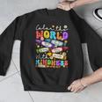 Color The World With Kindness Crayon Positivity Teacher Men Graphic Sweatshirt, funny design Color The World With Kindness Crayon Positivity Teacher Men Graphic Sweatshirt, funny design