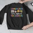 Communication Looks Different Tee Shirt Kids -Adults Teacher Animal Print Small Short Sleeve Classic Fit Crew Neck Polyester 100 Men Graphic Sweatshirt, funny design