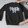 Coquette Bow Teach Teacher Happy First Day Back To School Men Graphic Sweatshirt, funny design Coquette Bow Teach Teacher Happy First Day Back To School Men Graphic Sweatshirt, funny design