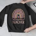 Cute Daycare Teacher Rainbow Leopard Print Childcare Worker Men Graphic Sweatshirt, funny design Cute Daycare Teacher Rainbow Leopard Print Childcare Worker Men Graphic Sweatshirt, funny design
