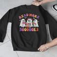 Cute Ghost Read More Books Lover Teacher Halloween Costume Men Graphic Sweatshirt, funny design Cute Ghost Read More Books Lover Teacher Halloween Costume Men Graphic Sweatshirt, funny design