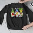 Cute Gnomes Teach Love And Inspire Back To School Teacher Men Graphic Sweatshirt, funny design Cute Gnomes Teach Love And Inspire Back To School Teacher Men Graphic Sweatshirt, funny design
