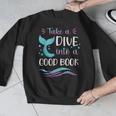 Cute Mermaid Librarian Teacher Dive Into A Good Book Reading Men Graphic Sweatshirt, funny design Cute Mermaid Librarian Teacher Dive Into A Good Book Reading Men Graphic Sweatshirt, funny design