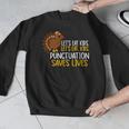 Lets Eat Kids Punctuation Turkey Thanksgiving Teacher Men Graphic Sweatshirt, funny design Lets Eat Kids Punctuation Turkey Thanksgiving Teacher Men Graphic Sweatshirt, funny design