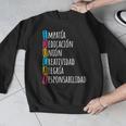 Educar Bilingual Spanish Teacher Men Graphic Sweatshirt, funny design