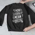 English Teacher Grammar Police Language Nerd You Literally Mean Figuratively V-Neck Modern Short Sleeve Small Men Graphic Sweatshirt, English Teacher Gifts, funny design