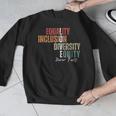 Equality Inclusion Diversity Equity Love Never Fails Teacher Men Graphic Sweatshirt, funny design Equality Inclusion Diversity Equity Love Never Fails Teacher Men Graphic Sweatshirt, funny design