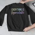 Everything Is Figureoutable Teacher Motivational - -Adults Small Short Sleeve Crew Collar Modern Fun Vacation Cotton Polyester Machine Wash Men Graphic Sweatshirt, funny design