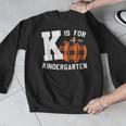 Fall Kindergarten Teacher K Is For Buffalo Plaid Pumpkin Men Graphic Sweatshirt, funny design Fall Kindergarten Teacher K Is For Buffalo Plaid Pumpkin Men Graphic Sweatshirt, funny design