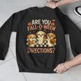 Are You Fall O Ween Directions Teacher Halloween Dog Ghost Men Graphic Sweatshirt, funny design