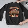 First Grade Crew Thanksgiving Fall Teacher 1st Grade Team Men Graphic Sweatshirt, First Grade Teacher Gifts, funny design