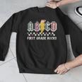 First Grade Rocks Teachers Back To School ABCD Rock Students Men Graphic Sweatshirt, First Grade Teacher Gifts, funny design First Grade Rocks Teachers Back To School ABCD Rock Students Men Graphic Sweatshirt, First Grade Teacher Gifts, funny design