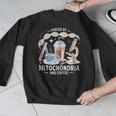 Fueled By Mitochondria Coffee Science Teacher Student Men Graphic Sweatshirt, Science Teacher Gifts, funny design