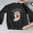 Halloween Cute Ghost Book Reading Teacher Men Graphic Sweatshirt, funny design Halloween Cute Ghost Book Reading Teacher Men Graphic Sweatshirt, funny design