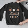 Halloween Library Ghost Books Teacher Spooky Trick Or Teach Men Graphic Sweatshirt, funny design