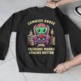 Halloween Teacher Zombie Reading Is Good For Brains Men Graphic Sweatshirt, funny design Halloween Teacher Zombie Reading Is Good For Brains Men Graphic Sweatshirt, funny design