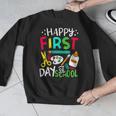 Happy First Day Of School Teacher Back To School Student Men Graphic Sweatshirt, funny design Happy First Day Of School Teacher Back To School Student Men Graphic Sweatshirt, funny design