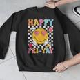 Happy Fri-Yay Groovy Teacher Friday Weekend Fri Yay Men Graphic Sweatshirt, Groovy Teacher Gifts, funny design