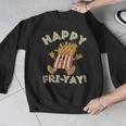 Happy Fri Yay Retro French Fries Friday Lovers Fun Teacher Men Graphic Sweatshirt, funny design Happy Fri Yay Retro French Fries Friday Lovers Fun Teacher Men Graphic Sweatshirt, funny design