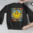 Happy To See Your Face Hippie Smile Back To School Teachers Men Graphic Sweatshirt, funny design Happy To See Your Face Hippie Smile Back To School Teachers Men Graphic Sweatshirt, funny design
