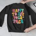 Happy To See Your Face Teacher Disco Ball Back To School Men Graphic Sweatshirt, funny design Happy To See Your Face Teacher Disco Ball Back To School Men Graphic Sweatshirt, funny design