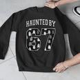 Haunted By 6 7 67 Six Seven Halloween Teacher Mom Men Graphic Sweatshirt, funny design