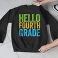 Hello Fourth Grade Shirt 4th Grade Boy Girl Student Teacher Men Graphic Sweatshirt, 4th Grade Teacher Gifts, funny design
