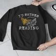 I'd Rather Bee Reading Teacher Librarian Book Lover Men Graphic Sweatshirt, funny design