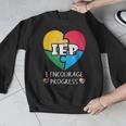 IEP I Encourage Progress Special Education School Teacher Men Graphic Sweatshirt, funny design