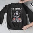 I'Ll Just Wait Until It's Quiet Skeleton Coffee Teacher Men Graphic Sweatshirt, funny design