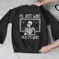 Ill Just Wait Until Its Quiet Teacher Lazy Halloween Costume Men Graphic Sweatshirt, funny design