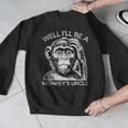 Well I'Ll Be a Monkey's Uncle Teacher And Student Men Graphic Sweatshirt, funny design