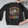Inclusion Isn't Scary Ghost Mummy Halloween SLP Sped Teacher Men Graphic Sweatshirt, funny design Inclusion Isn't Scary Ghost Mummy Halloween SLP Sped Teacher Men Graphic Sweatshirt, funny design