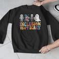 Inclusion Isn't Scary SLP Halloween Sped Teacher Men Graphic Sweatshirt, funny design Inclusion Isn't Scary SLP Halloween Sped Teacher Men Graphic Sweatshirt, funny design