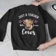 Just A Teacher Who Loves Cows Shirt Cute Highland Cow Men Graphic Sweatshirt, funny design