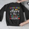 Kindergarten Where The Adventure Begins Shirt Children's Teacher Men Graphic Sweatshirt, funny design Kindergarten Where The Adventure Begins Shirt Children's Teacher Men Graphic Sweatshirt, funny design