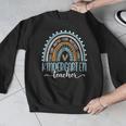 Kindergarten Teacher Leopard Boho Rainbow Back To School Men Graphic Sweatshirt, funny design