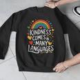Kindness Comes In Many Languages ESL English Teacher Men Graphic Sweatshirt, Esl Teacher Gifts, English Teacher Gifts, funny design Kindness Comes In Many Languages ESL English Teacher Men Graphic Sweatshirt, Esl Teacher Gifts, English Teacher Gifts, funny design