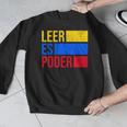 Leer Es Poder Colombian Spanish Teacher Maestra Colombia Men Graphic Sweatshirt, funny design Leer Es Poder Colombian Spanish Teacher Maestra Colombia Men Graphic Sweatshirt, funny design