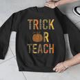 Leopard Trick Or Teach Halloween Teacher Costume Women Men Graphic Sweatshirt, funny design Leopard Trick Or Teach Halloween Teacher Costume Women Men Graphic Sweatshirt, funny design
