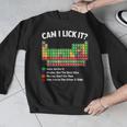 Can I Lick It Periodic Table Shirt Science Chemistry Teacher Men Graphic Sweatshirt, Science Teacher Gifts, funny design