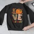 Love 2nd Grade Happy Fall Thanksgiving For 2nd Teacher For Men Women Girls Kids Men Graphic Sweatshirt, 2nd Grade Teacher Gifts, funny design