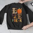 Love Pre-k Teacher Shirts Autumn Fall Pumpkin Fall Leopard Men Graphic Sweatshirt, funny design